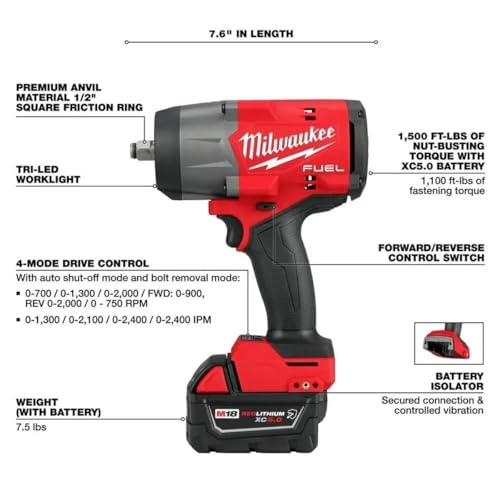 Milwaukee Electric - M18 Fuel 1/2 HTIW 3/8 MTIW Automotive Combo K