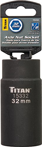 Titan 15332 32mm 1/2" Drive 6 Point Axle Nut Socket - size: 32mm