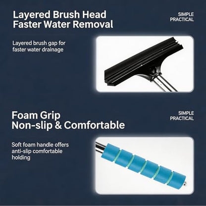4 Pack All-Purpose Car Rearview Side Mirror Squeegee with Retractable Handle for Car Windshield, Tile Walls, Bathroom, Window, Glass, Mini Portable Car Cleaning Tool for Rainy Foggy Weather