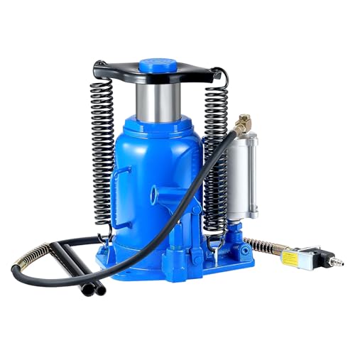 VEVOR Air Hydraulic Bottle Jack, 32 Ton/70500 LBS, Hydraulic Floor Car Jack with Manual Hand Pump, Heavy Duty Pneumatic Bottle Jack Hoist for Auto Truck Travel Trailer Repair Lift - size: 32T Air Hydraulic