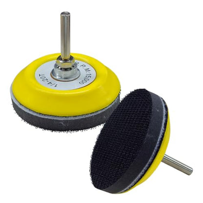 2PCS 3" Hook and Loop Sanding Pad Polishing Tool Kit - Includes Soft Foam Layer Buffering Pad & 1/4" Shank Adapter Drill Attachment, Sanding Disc Replacement Accessory for Die Grinder Rotary Tool
