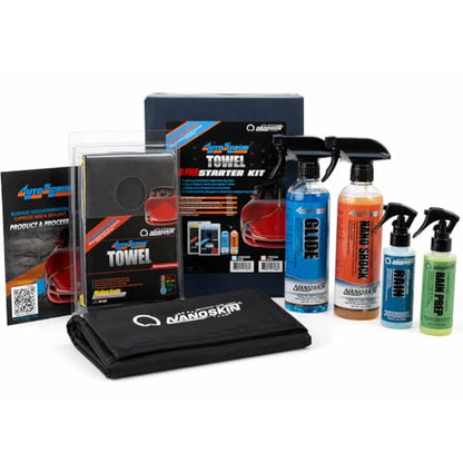 Nanoskin AUTOSCRUB Surface Prep Sponge - Combo Pack Pro Kit - Patented Clay Bar Replacement Tool to Remove Embedded Contaminants Before Wax & Coating | Safe for Painted Surface, Glass, Plastic, etc. - style: Combo Pack Pro Kit