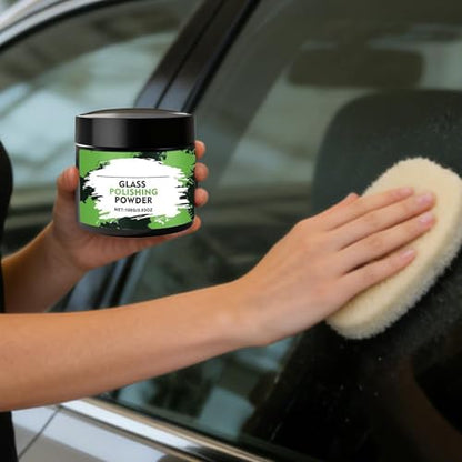 Windshield Polishing Powder,100g Cleaning Powder for Windshield, Glass Water Spot Remover,Glass Polishing Powders, for Outdoor Garage Vehicle Car Truck SUV RV Sedan
