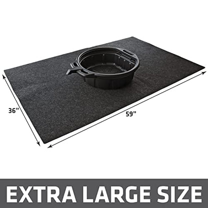 Drymate XL Oil Spill Mat (36" x 59"), Premium Absorbent Oil Pad, Reusable, Washable, Durable, Waterproof Backing Contains Liquids, Protects Garage Floor Surface (USA Made) - size: 36" x 59" (1-Pack)