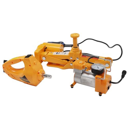 Electric Car Jack Kit 12V Scissor Lift with Impact Wrench & Tire Inflator for SUV Truck Emergency Repairs