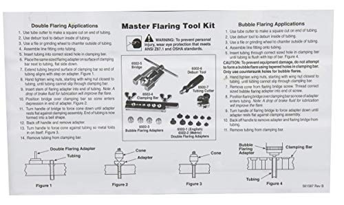 OTC 6502 Master Brake Flaring Tool Kit - Makes Standard and Metric Single, Double, and Bubble Type Flares