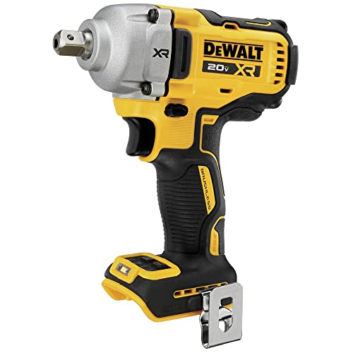 DEWALT 20V MAX XR Cordless Impact Wrench, 1/2", Includes Detent Pin Anvil and Belt Clip, Bare Tool Only (DCF892B) | Bare Tool Only, 20V Max Xr Brushless 1/2 in Impact Wrench with Detent-Pin Anvil and Belt Clip, 4-Speed and Precision Wrench