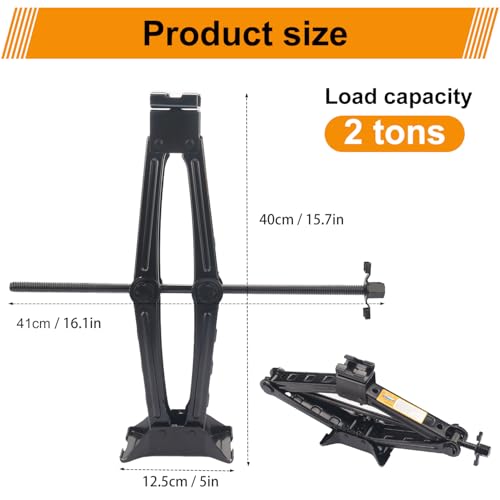 3 Pack 2T Scissor Jack for Car - 2 Ton Robust Steel Car Jack with Saving Effort Ratchet Handle, 2 Ton Load Capacity, Universal Cars Jacks Tool Kit for Auto and Trucks - size: 3 Pack