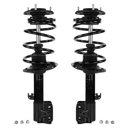 Detroit Axle - 1.8L 4pc Front & Rear Struts for 2014-2019 Toyota Corolla | 4 Front & Rear Strut w/Coil Spring Assemblies 2015 2016 2017 2018 Suspension Quick Install Ready Assembly Replacement - size: 4Q47059/ 4 Struts