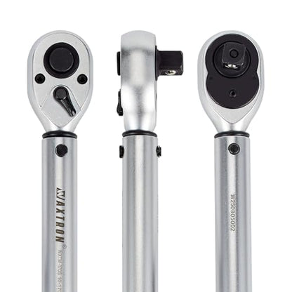 1/2 Inch Drive Click Torque Wrench, 10-170 ft-lb (13-230 Nm) Micrometer Adjustable Dual Scales, 72-Tooth Reversible Ratchet, ±2% Accuracy, Storage Case - size: 1/2" Drive