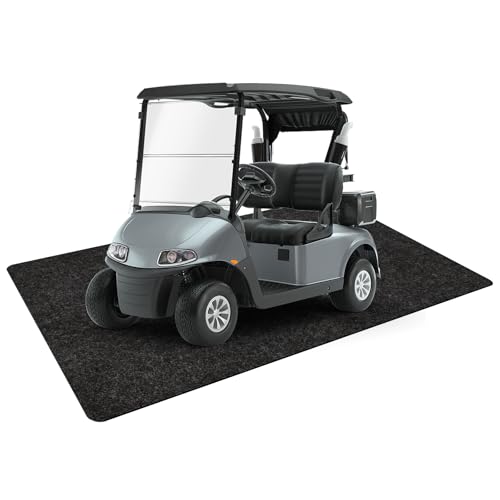 Golf Cart Parking Mat 4.9 ft × 9.1 ft Garage Floor Mat Oil Absorbent Waterproof Rubber Backing Layer Floor Protective Pad from Spills, Drips, Splashes and Stains | Oil Absorbent, Waterproof Rubber Backing Layer, Protects from Spills, Drips, Splashes and S