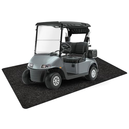 Golf Cart Parking Mat 4.9 ft × 9.1 ft Garage Floor Mat Oil Absorbent Waterproof Rubber Backing Layer Floor Protective Pad from Spills, Drips, Splashes and Stains | Oil Absorbent, Waterproof Rubber Backing Layer, Protects from Spills, Drips, Splashes and S