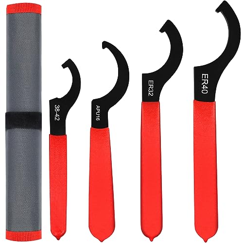 4pcs Coilover Spanner Wrench Set Adjustable Shock Wrench Heavy Duty Steel C Spanner for Most Coil Overs Shocks Adjustment and Suspension System - size: 4 Pcs