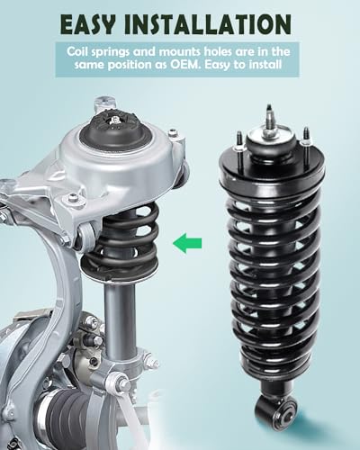SCITOO Front Complete Struts Assembly Shock Absorber for Ford Crown Victoria 2003-2011,for Lincoln Town Car 2003-2011,for Mercury Grand Marquis 2003-2011 Automotive Replacement Struts - Set of 2