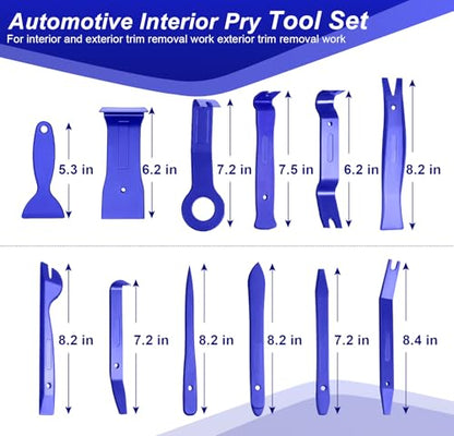 Doaho 238Pcs Trim Removal Tool,Fastener Remover Plastic Pry Tool Kit,Adhesive Cable Clips Auto Push Pin Bumper Retainer Clip Set with Storage Bag for Panel,Radio,Stereo,Audio,Dash, Window - color: Blue-238pcs Trim Removal Tools