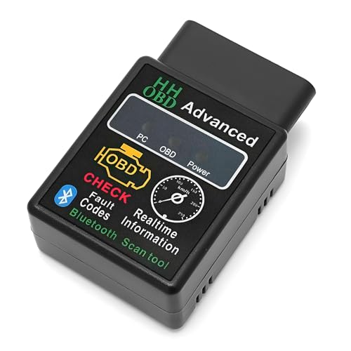 OBDII Car Diagnostic Scanner, Engine Fault Code Reader Bluetooth Scan Tool with Reset & Live Data, Professional OBD2 Wireless Automotive Diagnostic Tester for Phone and PC