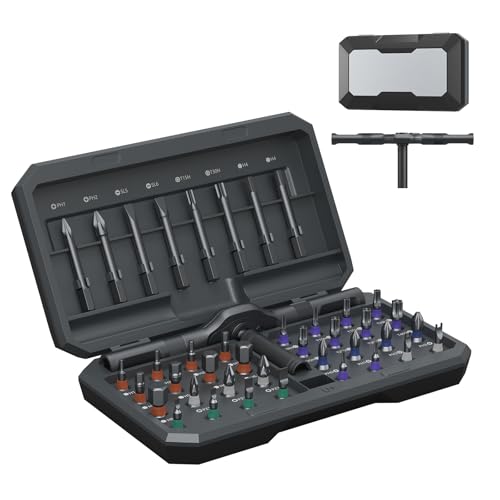 42-in-1 Magnetic Ratcheting Screwdriver Set, Multi-Bit Screwdriver Kit with Detachable Ratchet Handle, Portable Storage Case, Repair Tools for Furniture, Computer, Bicycle & DIY
