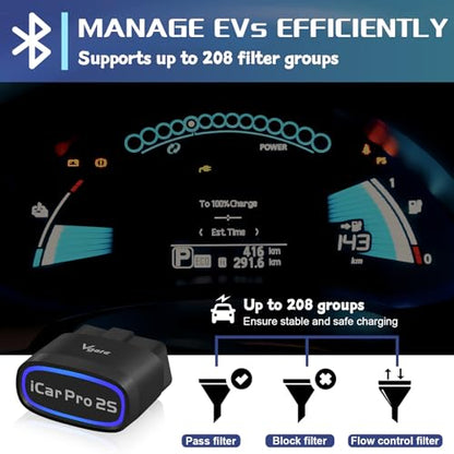 Vgate iCar Pro 2S Bluetooth 5.2 OBD2 Car Scan Tool for iPhone, Android, and Windows