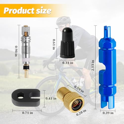 Zpana 23PCS Car Valve Core Removal Kit, Vehicle Tire Stem Core Removal Installation Tools with Tubeless Valve, Automotive Wheel Repair Accessories, Universal for SUV RV Bike