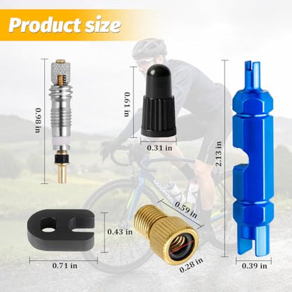 Zpana 23PCS Car Valve Core Removal Kit, Vehicle Tire Stem Core Removal Installation Tools with Tubeless Valve, Automotive Wheel Repair Accessories, Universal for SUV RV Bike