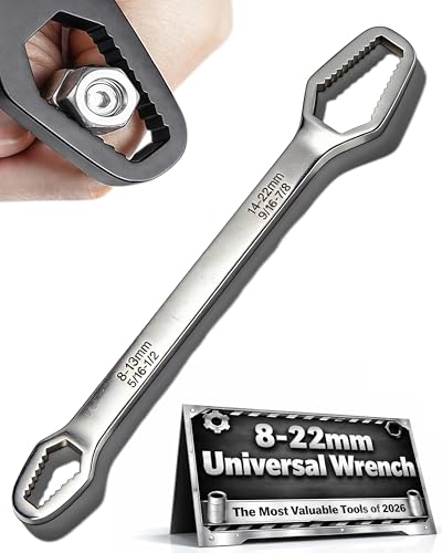 Universal Car Torx Wrench, Universal Self Adjusting Wrench, Double Ended Torx Wrench, Adjustable Double-Sided Wrench, 8-22mm Universal Wrench Receive for Home Car Repair (D(2.2mm thick/8-22mm)) - color: D(2.2mm Thick/8-22mm)