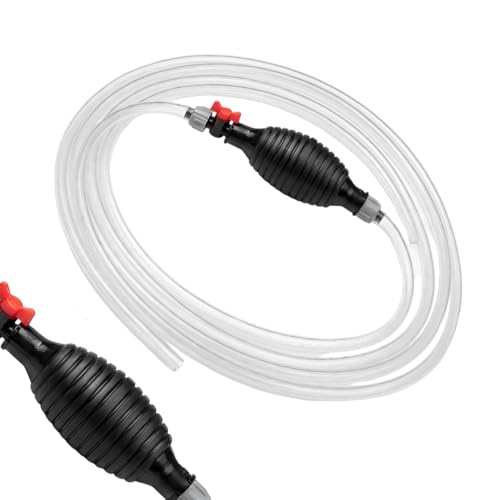 Multifunctional Liquid Siphon Pump, Manual Fuel Transfer Pump with 59" PVC Hoses, Portable Hand Fuel Pump for Diesel Water, Oil Fluid Extractor for Home Car Boat (2M Hose) - color: 2M Hose