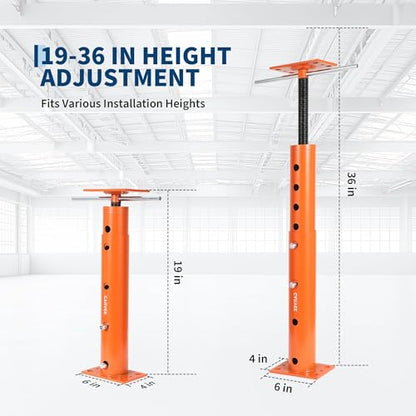 2 Pack Jack Post, House Floor Jack with 19"-36" Height Range, 18000 LBS Lifting Joist Beam Basement Jacks for Leveling, Lifting - size: 19 - 36 in