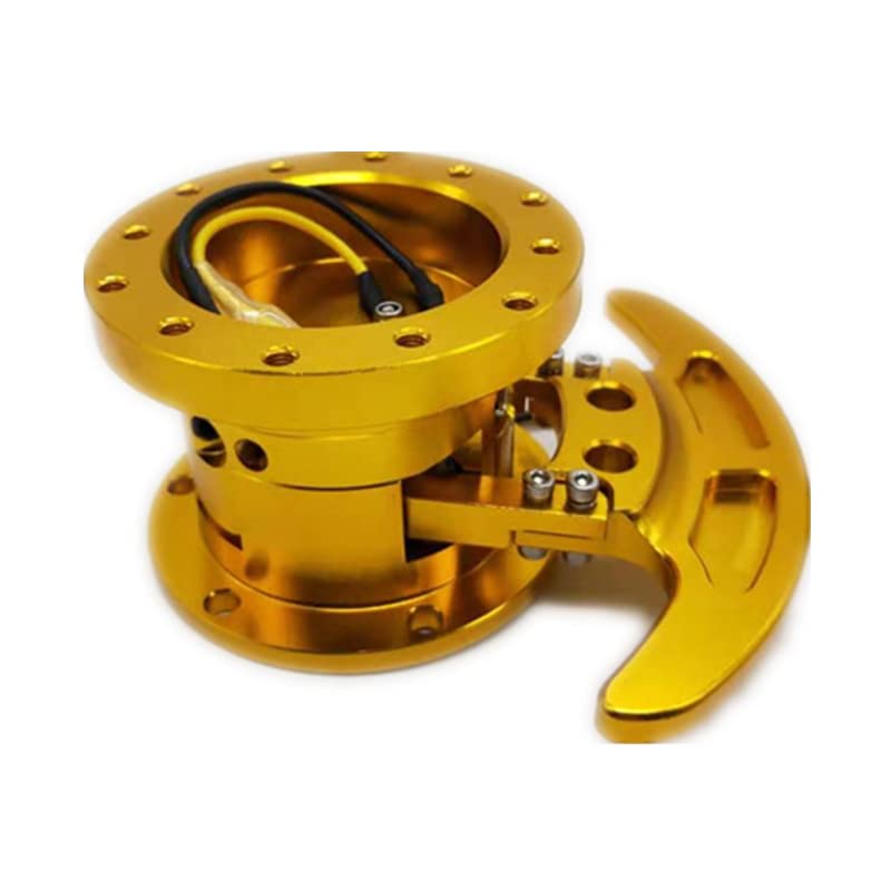 Tilt Racing Steering Wheel Quick Release Hub Kit Adapter Body Removable Snap Off Boss Kit (Gold) - color: GOLD