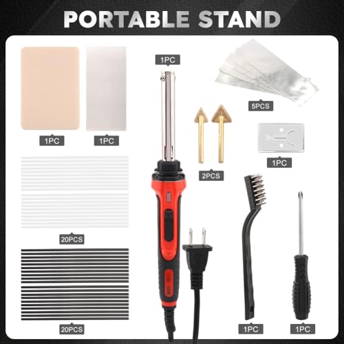 Plastic Welder, 110V/100W Plastic Welding Kit, Bumper Repair Welder Kit Plastics Soldering Tool for Flat Flat/Outer Corner/Inner for Bumper/Kayak Products Repair(SIZE:1set)