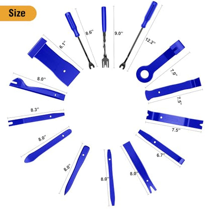 GOOACC 330Pcs Trim Removal Tool, Auto Push Pin Bumper Retainer Clip Set Fastener Terminal Remover Tool Adhesive Cable Clips Pry Kit Car Panel Radio Removal Auto Clip Pliers, Blue - color: 330Pcs Clips Removal Kit Blue