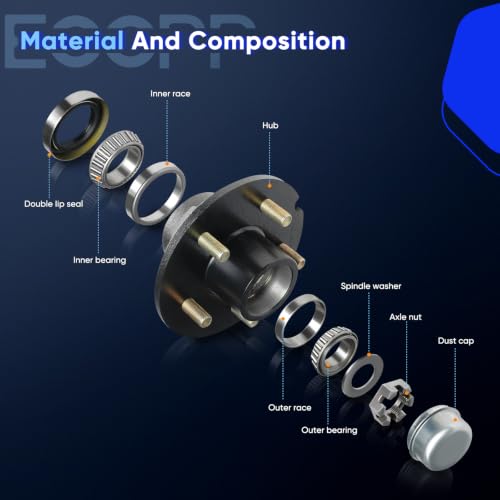 ECCPP Rear 2PC Wheel Hub Assembly for 2004-2006 for Scion xB 2000-2005 | for Toyota Echo 2PC Wheel Hub Bearings W/ABS 512209 - size: 512209*2