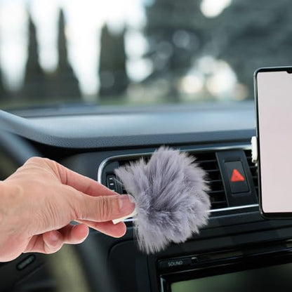 Hemobllo 3pcs Car Detailing Brush Set for Interior Cleaning with Soft Fiber Bristles Versatile Car Dust Brush for Hard-to-Reach Areas Including Air Vents and Dashboard Tools for Drivers