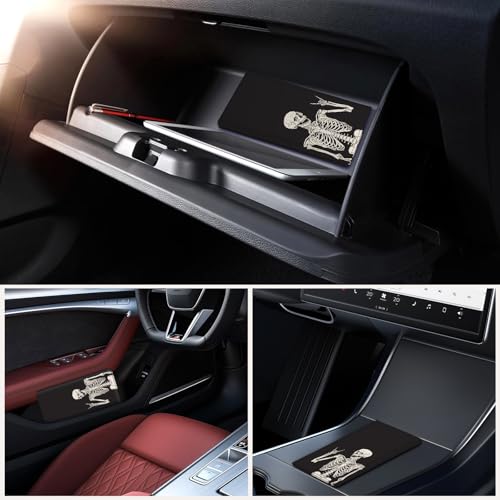 Car Registration and Insurance Holder，Colour Patterns Men Women Car License Document Registration and Insurance Card Holder - color: Human Skeleton