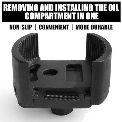BESULEN Oil Filter Wrench Removal Tool Adjustable Use for 2.36 inch to 3.15 inch, Durable Cap Spanner Tool Set, Pliers with 2 Non-Slip Jaws, Car Accessory