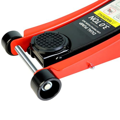 Floor Jack 3 Ton, Low Profile Floor Jack, Heavy Duty Steel Racing Jacks with Single Piston Quick Lift Pump, Hydraulic Car Jacks Lifting Range 3.3"-19.7" (3 Ton-1) - size: 3 Ton-1