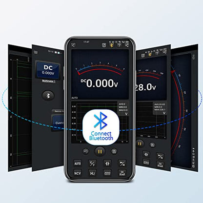 ANENG Bluetooth Multimeter, TRMS 6000 Count Auto Range AC/DC Digital Tester | Ohm Volt Meter Measures AC/DC Voltage,Current,Resistance,Capacitance, continuity,Diodes,Temperature for Automotive