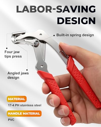4Pcs Car Clip Pliers with 2 Fastener Removal Tool, Auto Fastener Clip Removal Pliers, Panel Clip Removal Tool for Automotive Plastic Fasteners, Push Pin & Door Trim, Damage-Free Disassembly