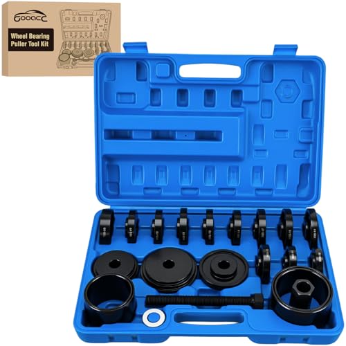 GOOACC Wheel Bearing Removal Tool Kit, 23PCS Wheel Bearing Press Kit for Front Wheel Drive Bearing Removal & Installation Universal Hub Bushing Press Sleeves Puller Tool Set with Sliding Screws Blue - color: 23pc Wheel Bearing Removal Blue