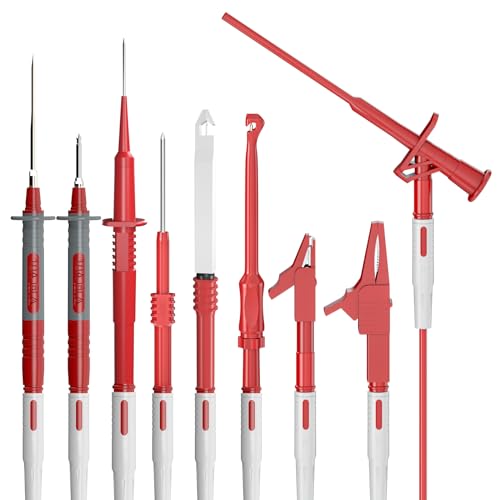 Goupchn 33PCS Multimeter Test Leads Kit for Digital Electrical Testing | Replaceable Precision Probes Set, Wire-Piercing Probes, Alligator Clips, Test Hook Clips, Test Tweezer - style: 33PCS
