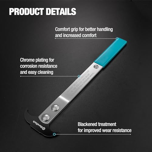 DURATECH Seal Puller with Dual-Size Hook for Seal Removal | Seal Removel Tool with Heat-Treated Steel, Blackened Head & Chrome-Plated Shaft, Comfortable Grip, Automotive & Machinery Use