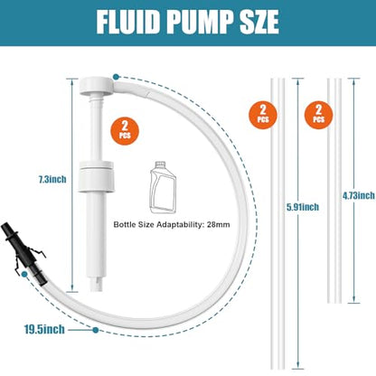 Fluid Pump for Standard Quart Bottles - (2Pack-28mm) 8cc Per Pump Stroke，transmission fluid pump ，Transmission Fluid Pump with 3rd Hand Adapter，Transfer Gear Oil，Differential & Transmission Fluid - color: fluid pump 2Pack