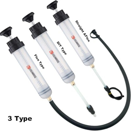 Automotive Fluid Extractor Pump,Oil Change Syringe with Long Hose,Syringe Style Pump for Power Steering Transmission Gear Oil & Brake Fluid Changes, Hand Vacuum Pump 500CC/500ML-3 ProType