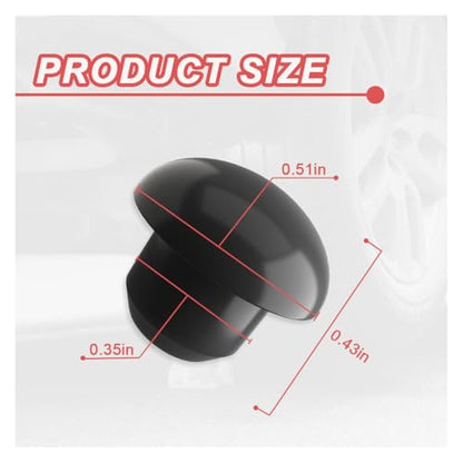 Bottle Jack Floor Jack Oil Filler Plug, 8mm Rubber Hydraulic Jack Oil Plug, Flat-Head Hydraulic Filler Bung for Oil Reservoir Hole, Horizontal Jack Hydraulic Top Pressure Rod Accessories (24PCS) - size: 24PCS