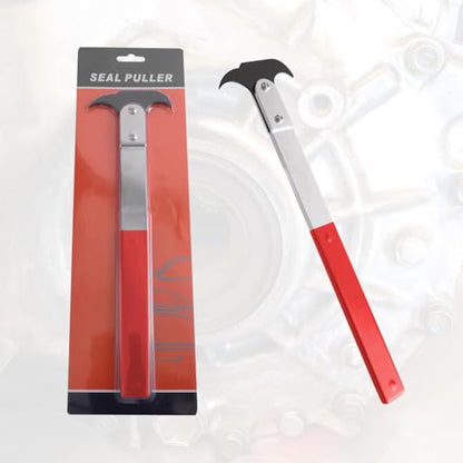 Seal Puller, Oil Seal Removal Tool with Dual Hook Tips, Heat-Treated Steel | Universal, Crank Seal Installer and Remover, for Car, SUV, Light Truck and Machine Repair, Non-Slip Handle, Heavy-Duty Tool - color: Red