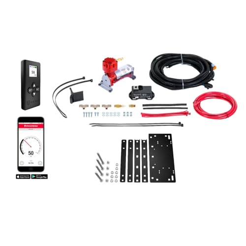 TrendsAuto Firestone Airide Red Label Rear Air Springs Kit & Air Command Heavy Compressor with Single Wireless App and Remote fits 2020-2023 CV Series Cab-Chassis | Includes TrendsAuto Decal - size: Single Path