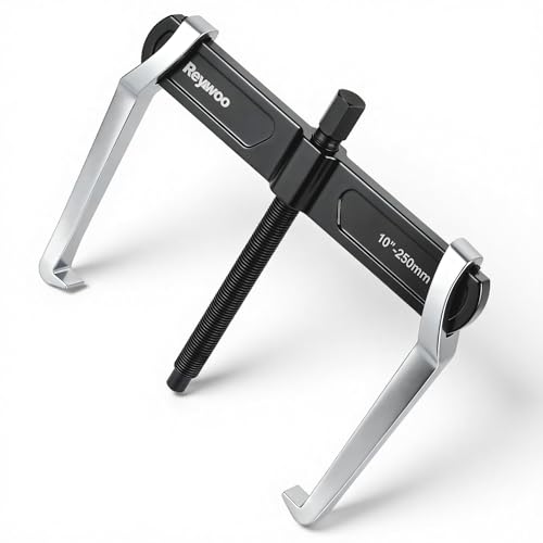 Reywoo 10" 2-Jaw Gear Puller for External (8.2" Max) & Internal (10.5" Max) Pulling, Heavy-Duty Bearing, Flywheel, Pulley and Gear Remover Tool, Adjustable CR-V Steel - size: Max External 8.2"