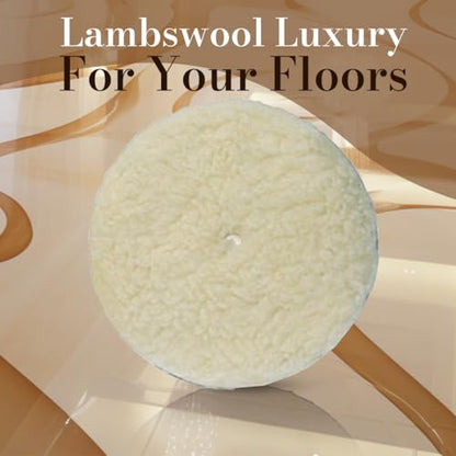Koblenz Lambswool Pads with Foam Backing, Fits Most 6" Home Floor Buffer Machines, Two Polishing Pads with Two Plastic Replacement Retainer Clips, 45-0102-9 - size: No Size