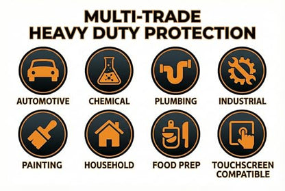 10 Mil Heavy-Duty Black Nitrile Gloves, Diamond Grip, Mechanic Grade, Latex & Powder Free, 1000 Count Bulk - size: X-Large