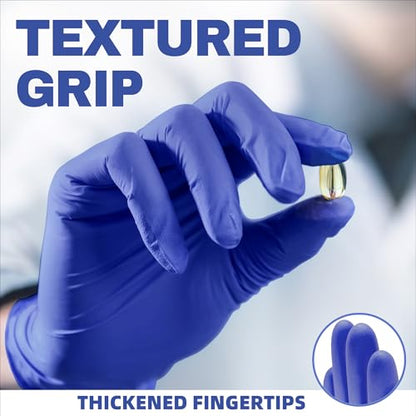 Beastek Nitrile Exam Gloves, 4.0 Mil 100 Pcs, Powder-Free Latex-Free Medical Cooking Food-Safe Disposable Gloves, Blue Violet - color: Medium (Blue Violet)
