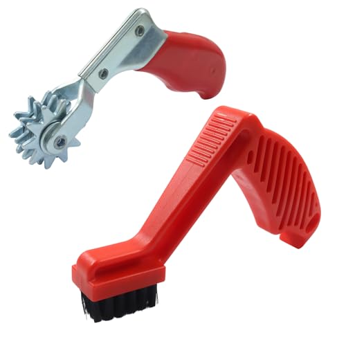 Polishing Pad Cleaner Tool Set, Red | Polishing Spur Tool and Foam Pad Brush, Conditioning Brush Wool Buffing Pad for Car Auto Detailing/Detailing Enthusiasts - size: Red-2p